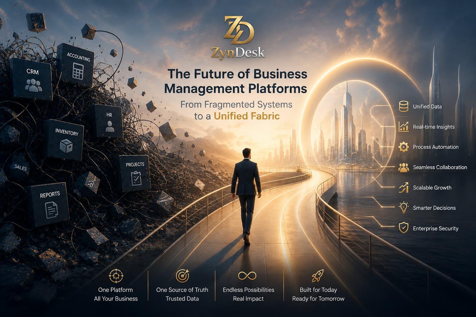 The Future of Business Management Platforms: From Fragmented Systems to a Unified Fabric
