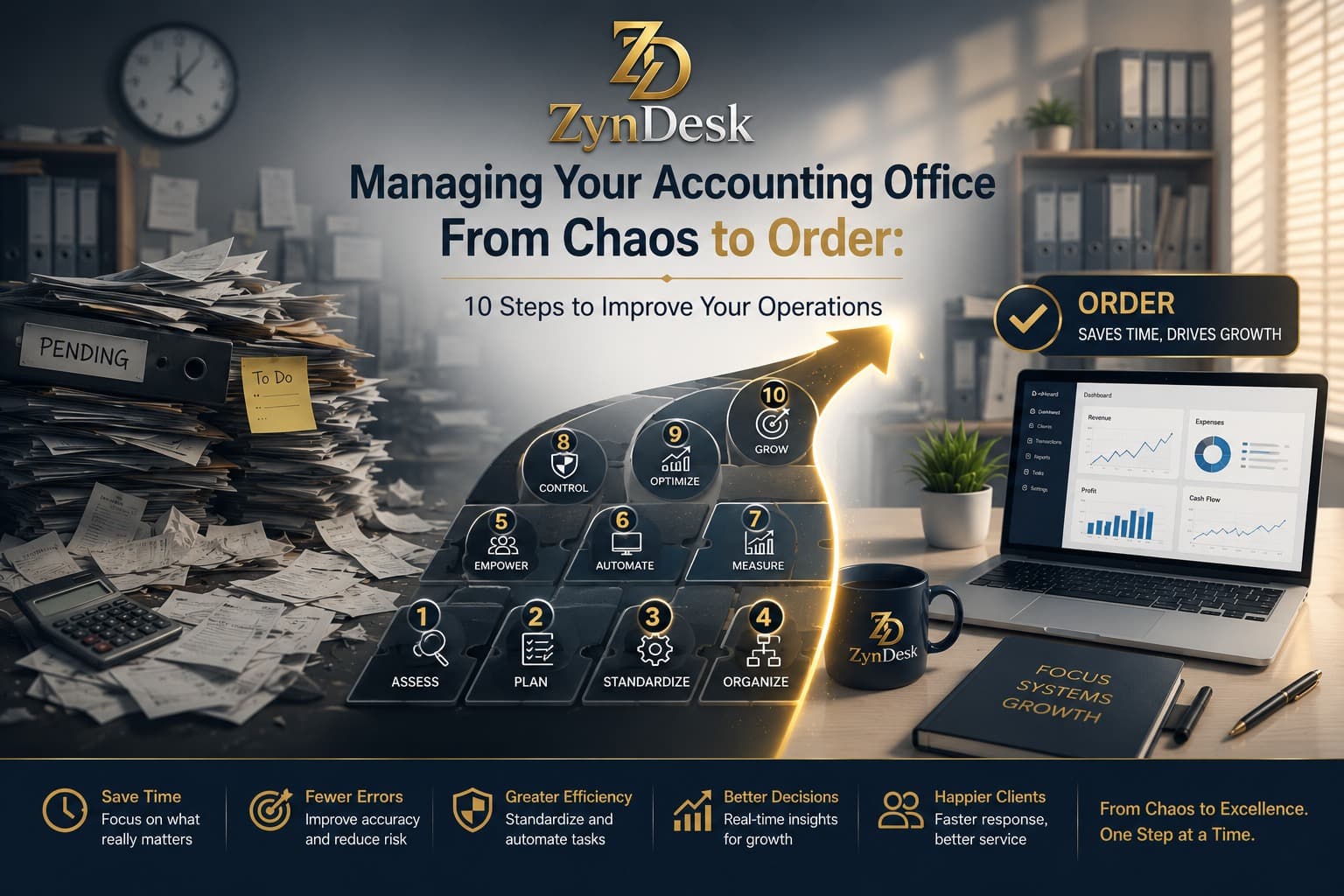 Managing an Accounting Firm from Chaos to Order: 10 Steps to Improve Your Operations