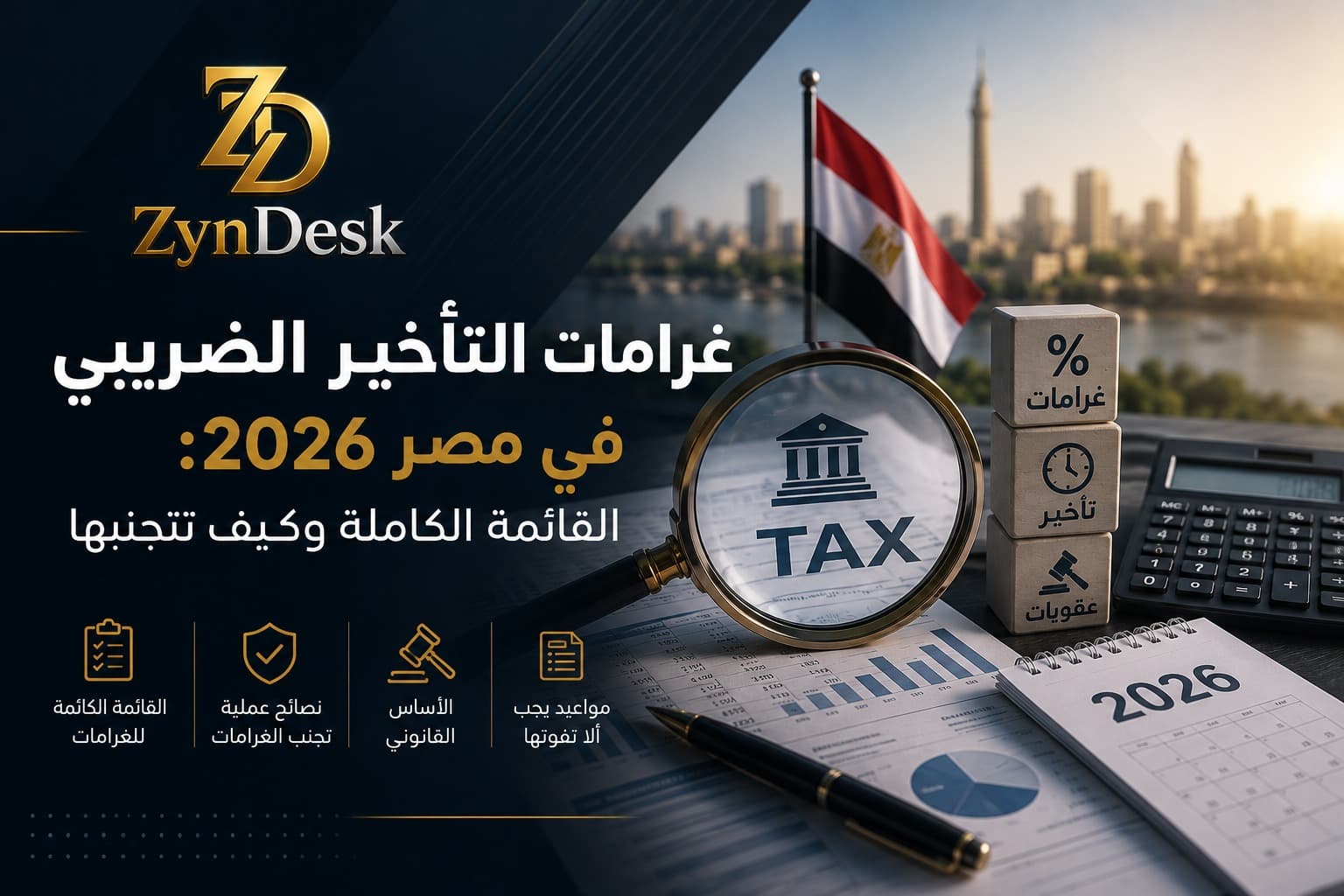 غرامات التأخير الضريبي في مصر 2026: القائمة الكاملة وكيف تتجنبها